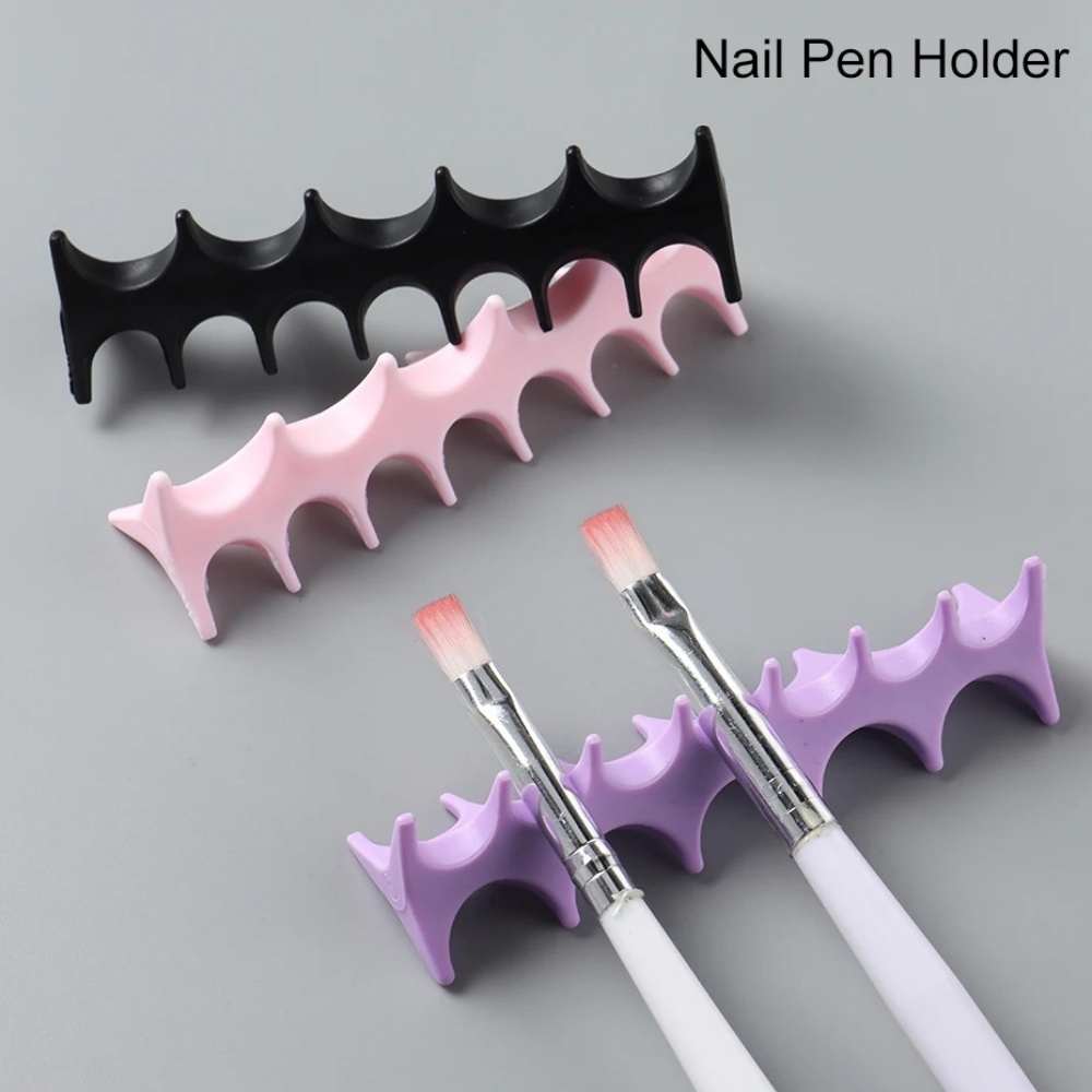 Nail Art Vector - حامل أقلام سيليكون لفن الأظافر، منظم