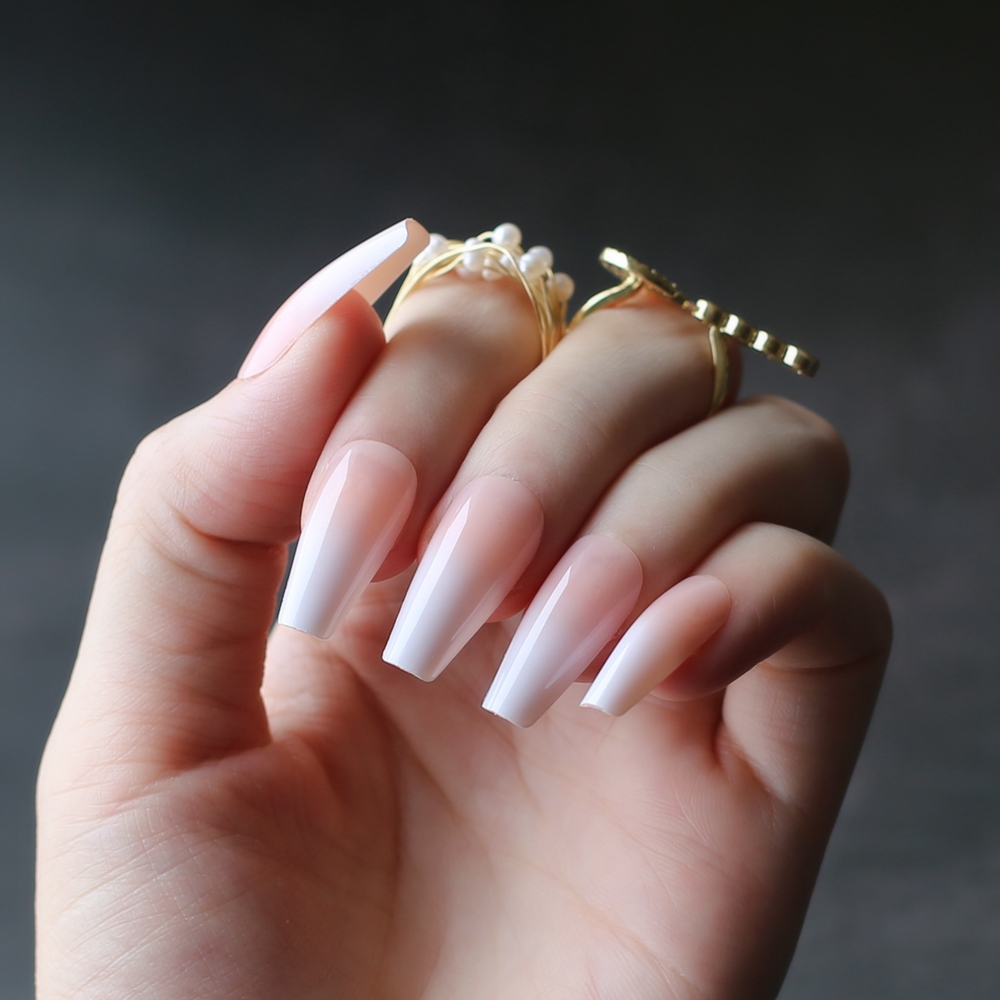Nail Art Ombre Pink - DIY صالون الفن خنجر لامع الأظافر