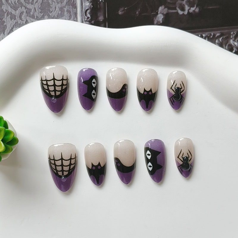 Nail Art Cat Eye - 10 قطع من الأظافر الصناعية للنساء