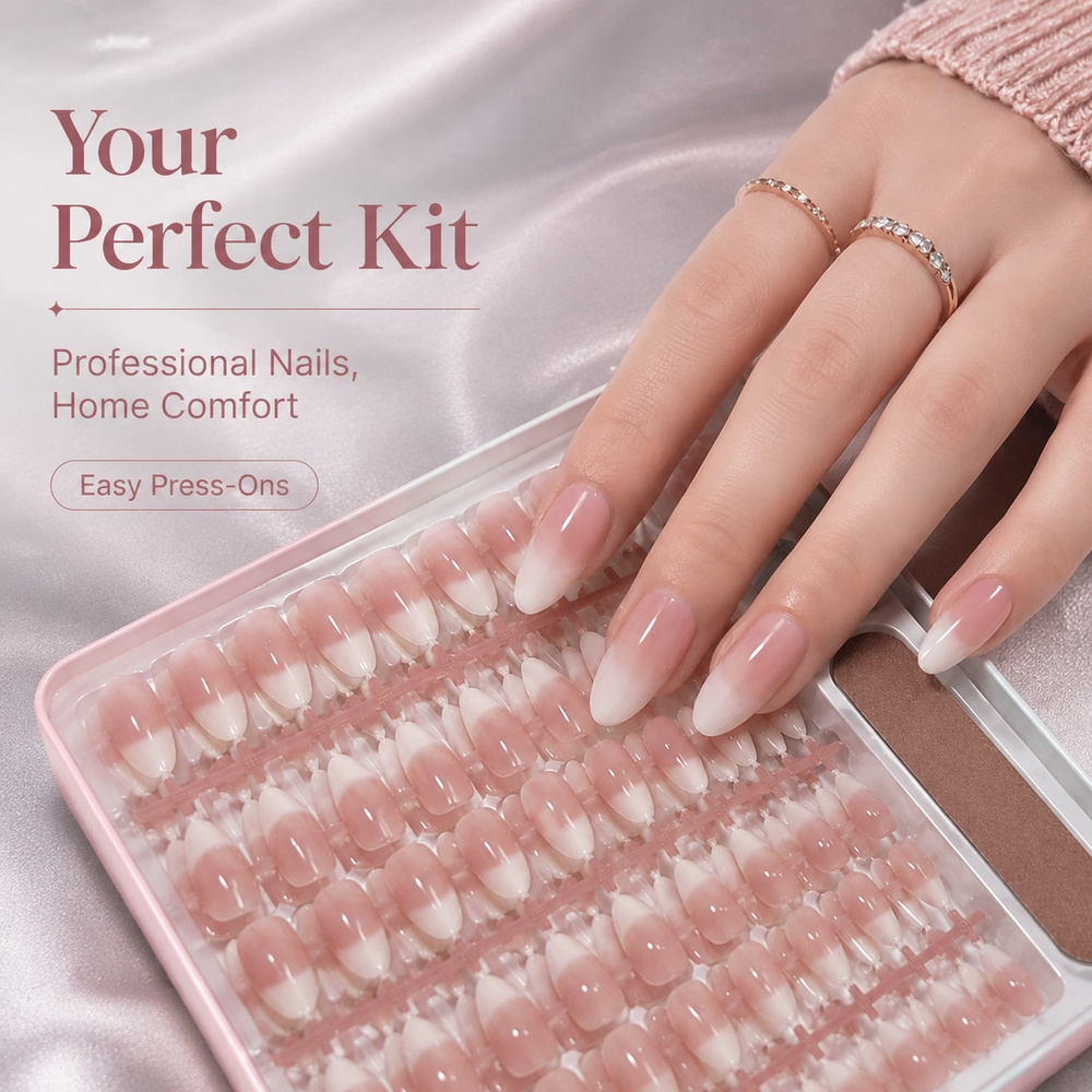 150 قطعة من الأظافر الاصطناعية - مراجعة Nail Art Ombre Pink وسعره