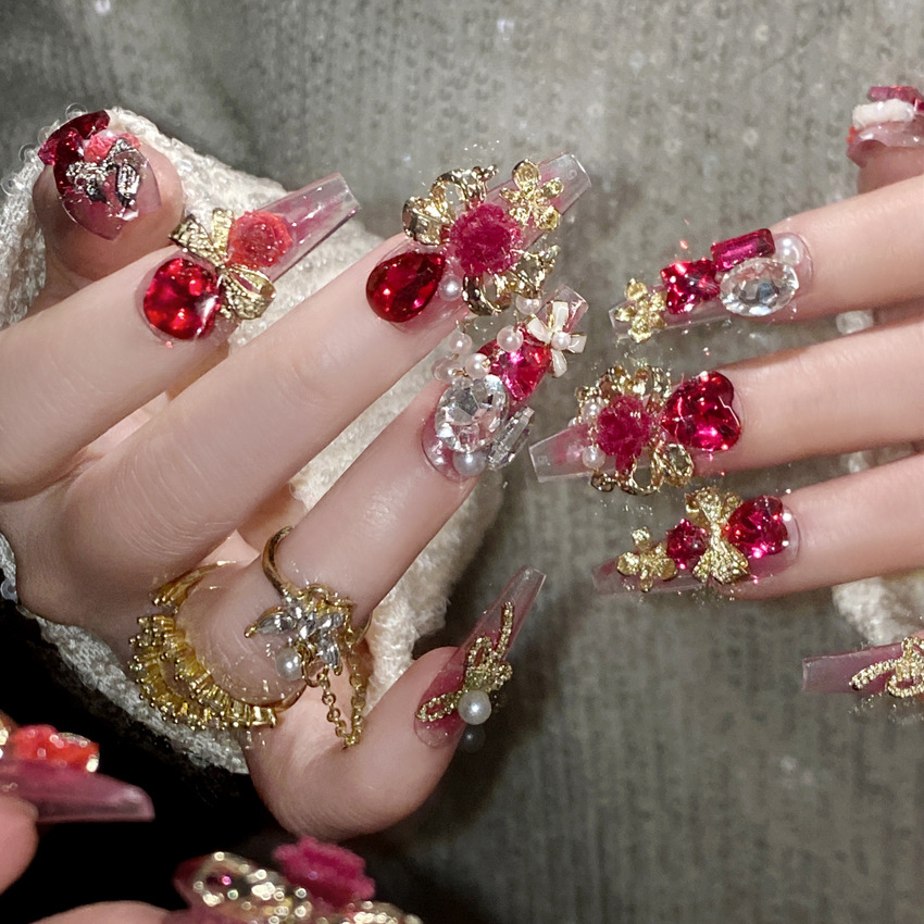 24 قطعة السنة الجديدة الصحافة  - مراجعة Nail Art Wedding وسعره
