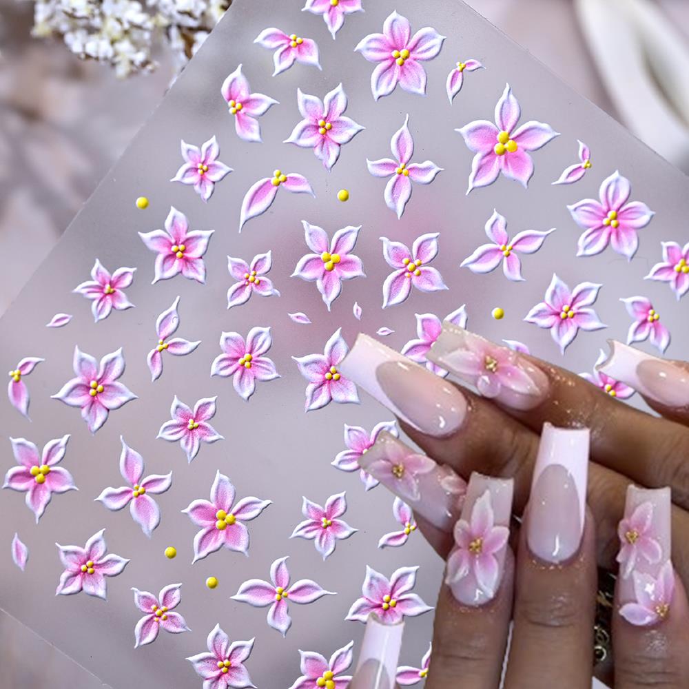 ملصقات أظافر ثلاثية الأبعاد بت - مراجعة Nail Art Ombre Pink وسعره