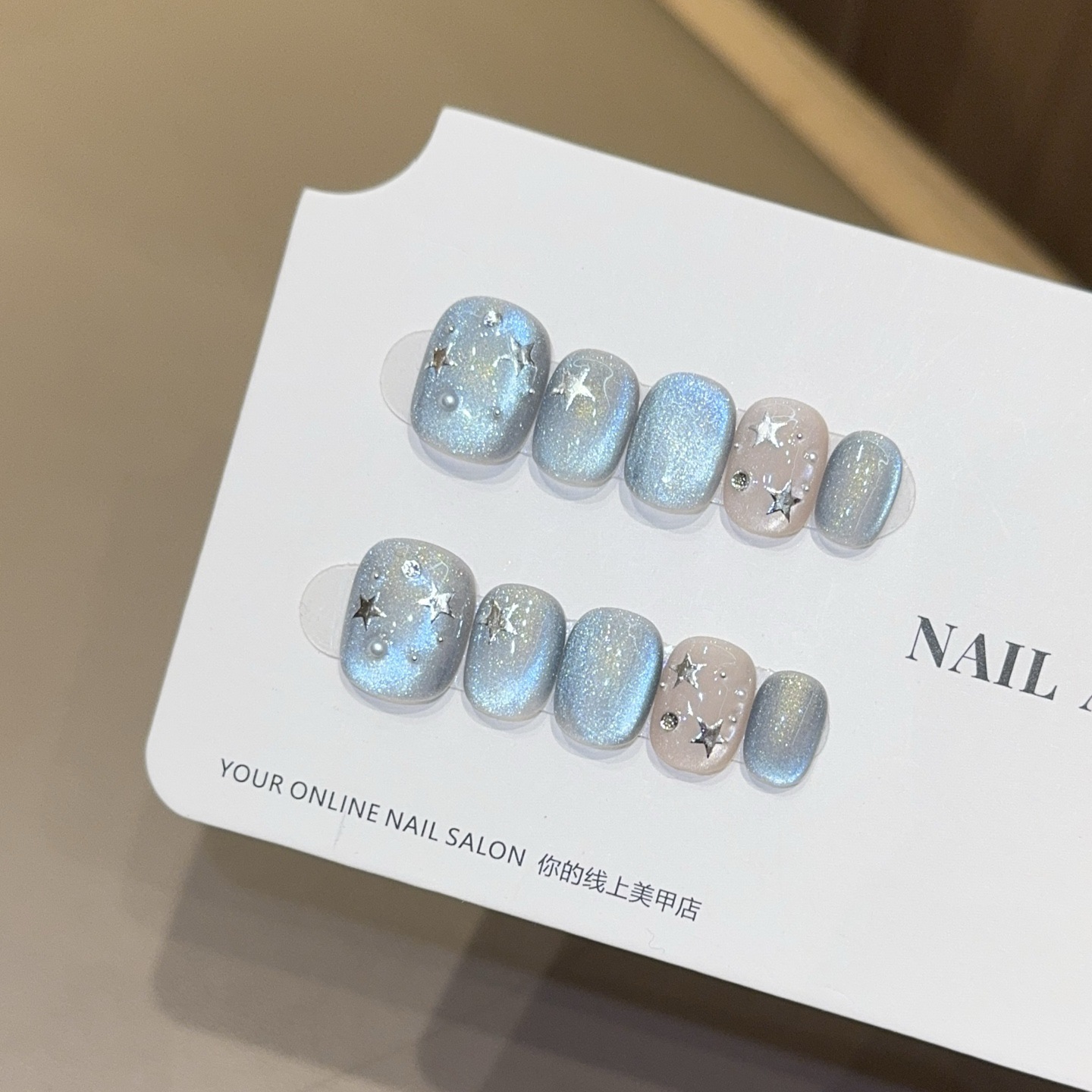 10 قطعة رأس مستدير قصير أرجوان - مراجعة Nail Art Cat Eye وسعره